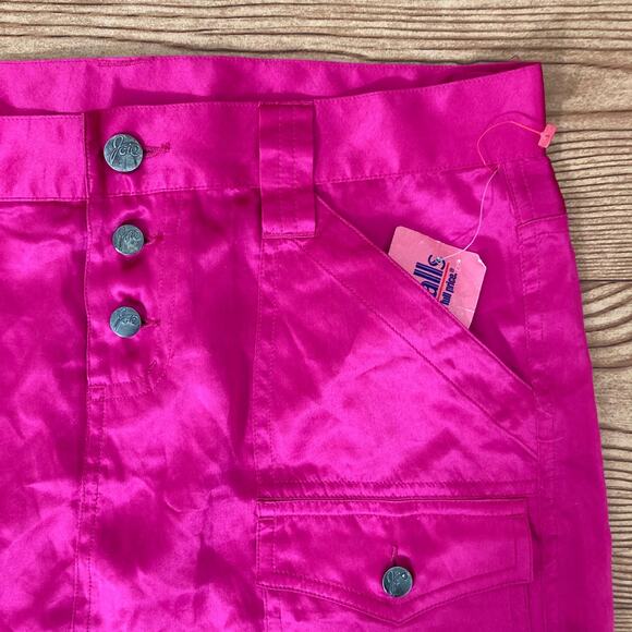 New! Y2K HOT PINK Mini Skirt with POCKETS - Vintage JOIE Skirt Size 6 - Picture 2 of 7